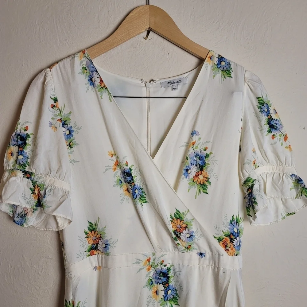 Madewell,  Ruffle-Sleeve Maxi Dress,Classic Corsage, Size 4‎